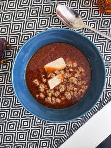 nyponsoppa med glass