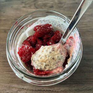 overnight chufa med hallon