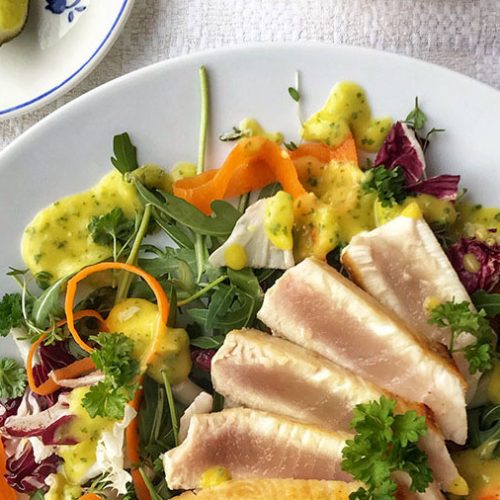 tonfiskfile med sallad och mangodressing - liten