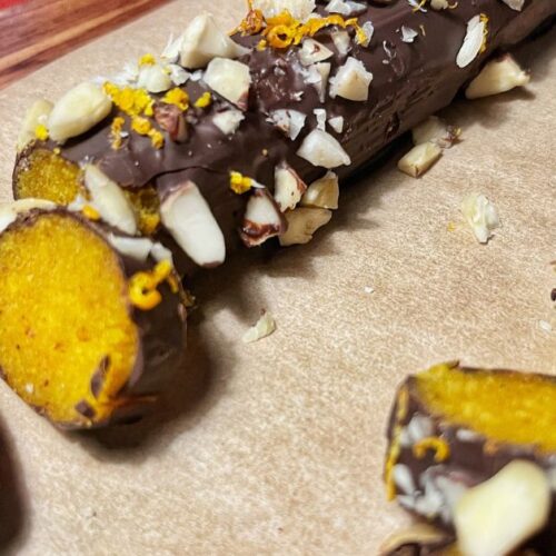 marsipan med saffran och apelsin